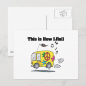 Hoe ik Rijd (Hippie Busje) Briefkaart (Voorkant / Achterkant)