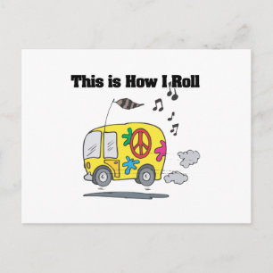 Hoe ik Rijd (Hippie Busje) Briefkaart