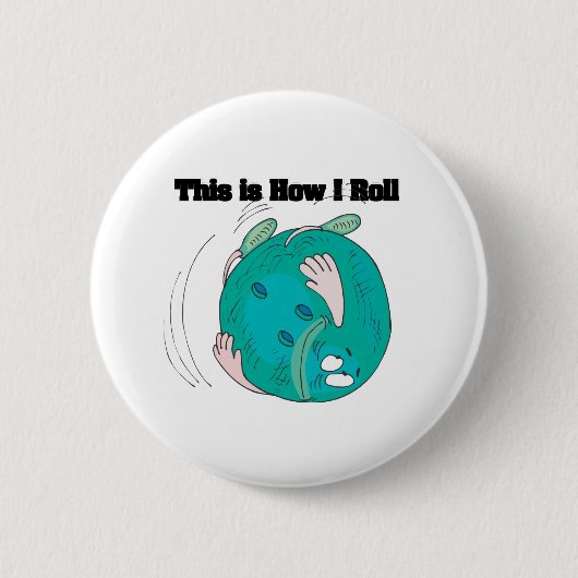 Hoe ik rol (Bowlingbal) Ronde Button 5,7 Cm (Voorkant)