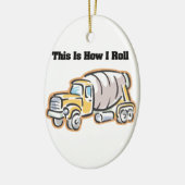 Hoe ik rol (Cementwagen) Keramisch Ornament (Links)