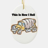 Hoe ik rol (Cementwagen) Keramisch Ornament (Achterkant)