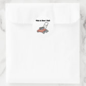 Hoe ik rol (grasmaaier) ronde sticker (Tas)