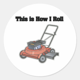 Hoe ik rol (grasmaaier) ronde sticker