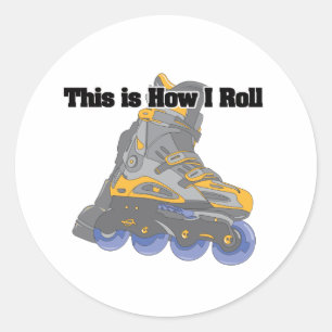 Hoe ik rol (Rollerblades/Skeelers) Ronde Sticker