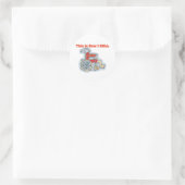 Hoe ik rol (rolstoel) ronde sticker (Tas)