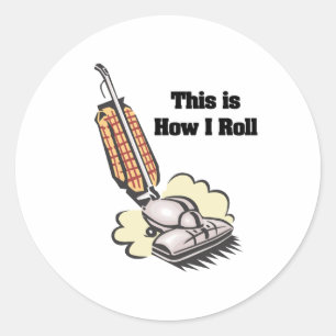 Hoe ik rol (Stofzuiger) Ronde Sticker