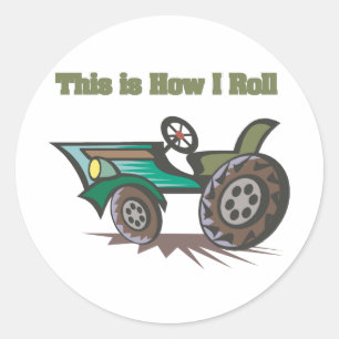 Hoe ik rol (Tractor) Ronde Sticker