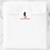Hoe ik Roll Derby Meisje Ronde Sticker (Tas)