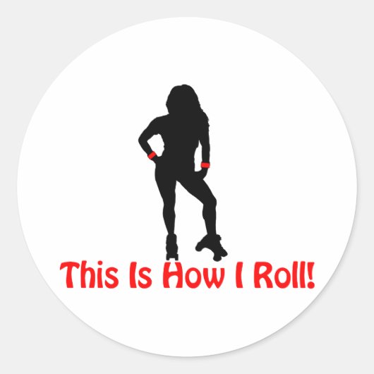 Hoe ik Roll Derby Meisje Ronde Sticker (Voorkant)