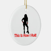 Hoe ik Roll Roller Derby Girl Keramisch Ornament (Rechts)