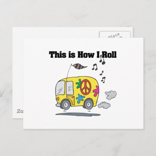 Hoe ik rolt (Hippie Van) Briefkaart (Voorkant / Achterkant)