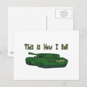 Hoe ik rolt (militaire tank) briefkaart (Voorkant / Achterkant)