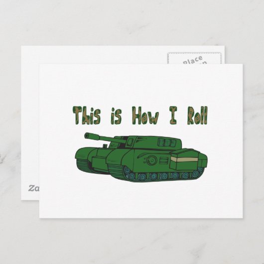 Hoe ik rolt (militaire tank) briefkaart (Voorkant / Achterkant)