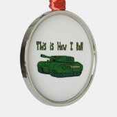 Hoe ik rolt (militaire tank) metalen ornament (Rechts)