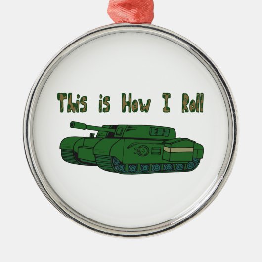 Hoe ik rolt (militaire tank) metalen ornament (Voorkant)