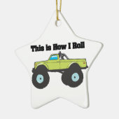 Hoe ik rolt (Monster Truck) Keramisch Ornament (Links)
