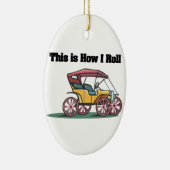 Hoe ik rolt (ouderwetse buggy/auto) keramisch ornament (Rechts)