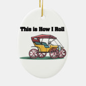 Hoe ik rolt (ouderwetse buggy/auto) keramisch ornament (Achterkant)