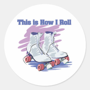 Hoe ik rolt (Rollers Schaatsen) Ronde Sticker