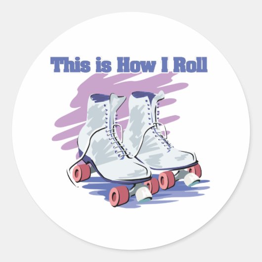 Hoe ik rolt (Rollers Schaatsen) Ronde Sticker (Voorkant)