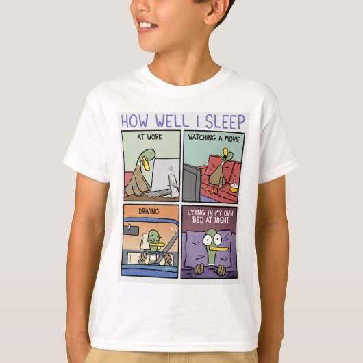 Hoe ik slaap t-shirt (Voorkant)