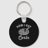 Hoe ik snijd koolhydraten, fitness dieet sarcastis sleutelhanger (Voorkant)