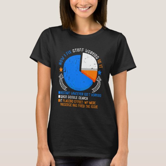 Hoe ik spullen repareer die werken in IT Technisch T-shirt (Voorkant)