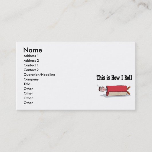 Hoe ik taptaptapijt kan rollen visitekaartje (Voorkant)