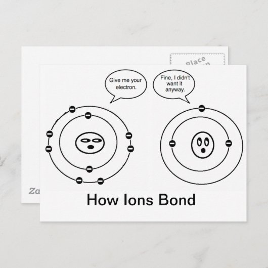 Hoe Ions Bond Briefkaart (Voorkant / Achterkant)