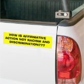HOE IS BEVESTIGDE ACTIE NIET RACISME EN DISCRI... BUMPERSTICKER (Op Truck)