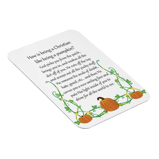 Hoe is Christelijk zijn als pompoen zijn? Magneet (Rechterzijde)