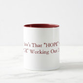 Hoe is dat 'HOPE' en 'VERANDERING' 15 oz rood? Mok (Midden)