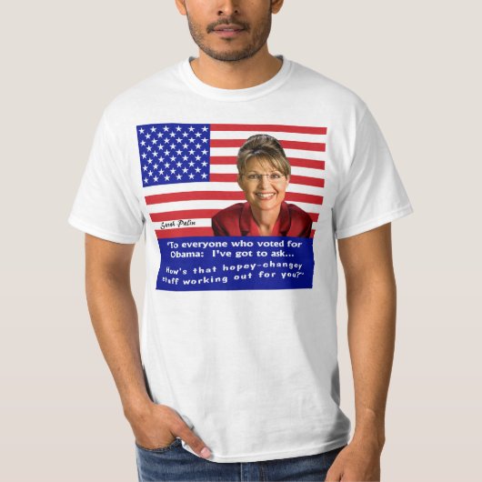 Hoe is dat Hopey-Changey-dingetje aan het werk... T-shirt (Voorkant)