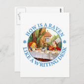 Hoe is een raaf als een schrijftafel? briefkaart (Voorkant / Achterkant)