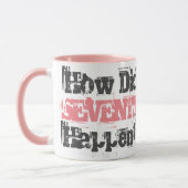 Hoe is er 70 gebeurd? - Mok met tweetone koffie (Links)