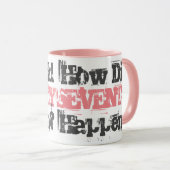 Hoe is er 70 gebeurd? - Mok met tweetone koffie (Voorkant rechts)