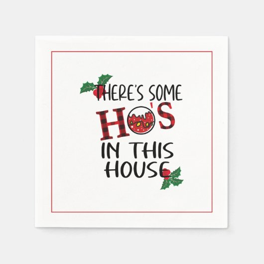 Hoe is het in dit huis, Santa Funny Christmas Servet (Voorkant)