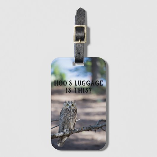 Hoe is het met bagage? Grote gehoornde uil Bagagelabel (Voorkant (verticaal))