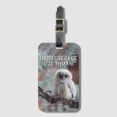 Hoe is het met bagage? Mexicaanse gevlekte uil Bagagelabel (Voorkant (verticaal))