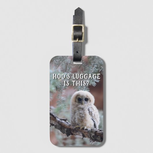 Hoe is het met bagage? Mexicaanse gevlekte uil Bagagelabel (Voorkant (verticaal))