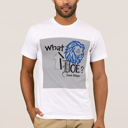 Hoe is het met Doe? (Detroit) (Wit) T-shirt (Voorkant)