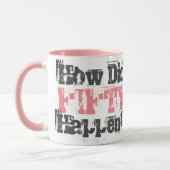 Hoe is het met vijftig gebeurd? - Mok met tweetone (Links)