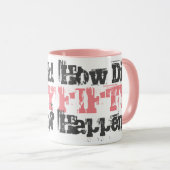 Hoe is het met vijftig gebeurd? - Mok met tweetone (Voorkant rechts)