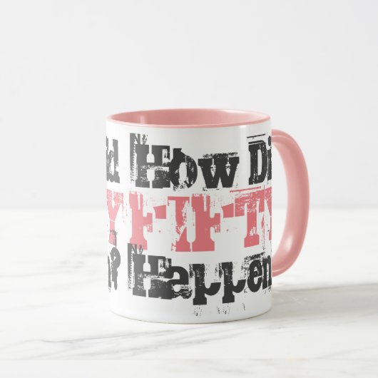 Hoe is het met vijftig gebeurd? - Mok met tweetone (Voorkant rechts)