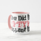 Hoe is het met vijftig gebeurd? - Mok met tweetone (Voorkant links)