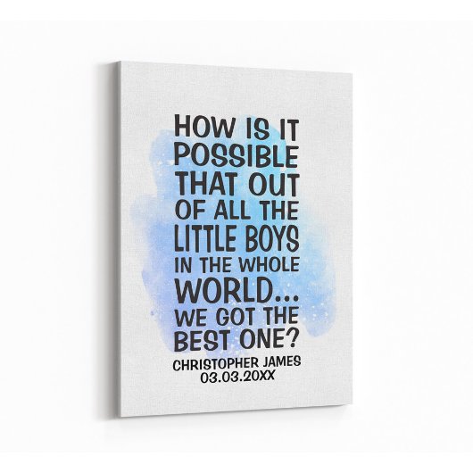 Hoe is het mogelijk dat van al die kleine jongens canvas afdruk
