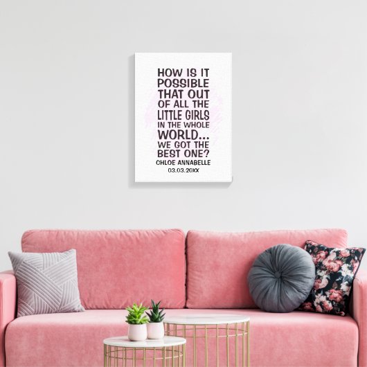 Hoe is het mogelijk dat van al die kleine meisjes canvas afdruk (Insitu (Woonkamer))