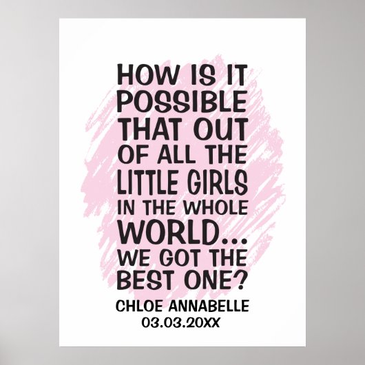 Hoe is het mogelijk dat van alle kleine meisjes poster (Voorkant)