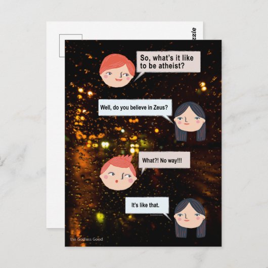 Hoe is het om een atheïst te zijn? briefkaart (Voorkant / Achterkant)