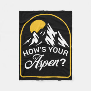 Hoe is je Aspen Grappige Aspen Colorado Ski Skien Fleece Deken